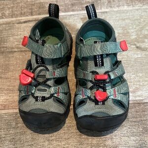Keen Kids' Green and Red Adventure Sandals